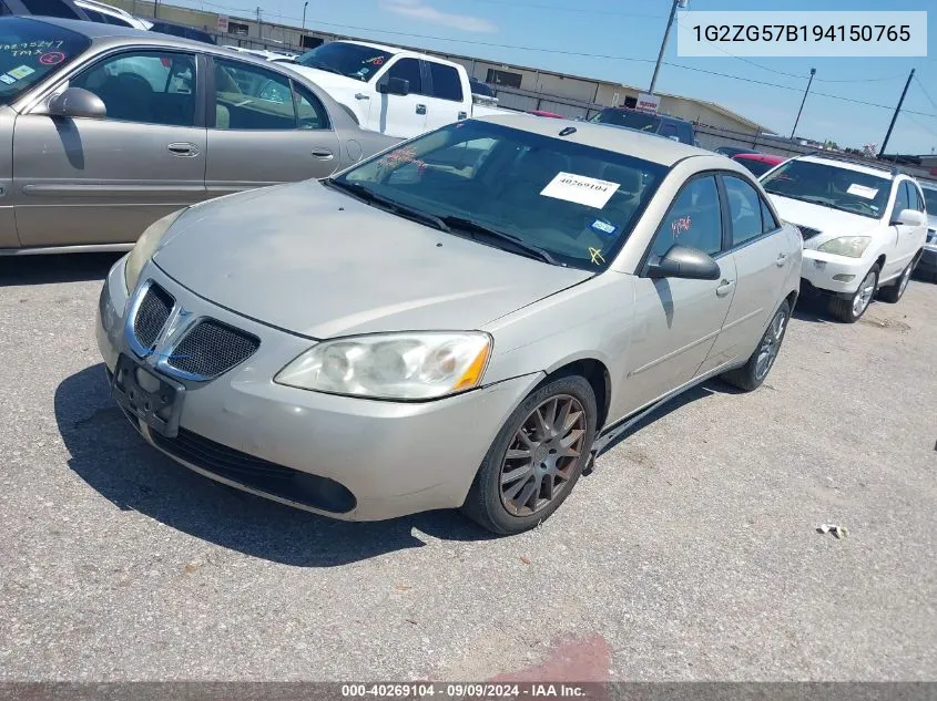 1G2ZG57B194150765 2009 Pontiac G6