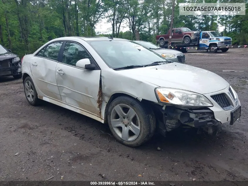 2010 Pontiac G6 VIN: 1G2ZA5E07A4165018 Lot: 39399614