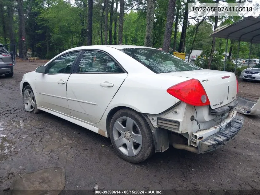 1G2ZA5E07A4165018 2010 Pontiac G6