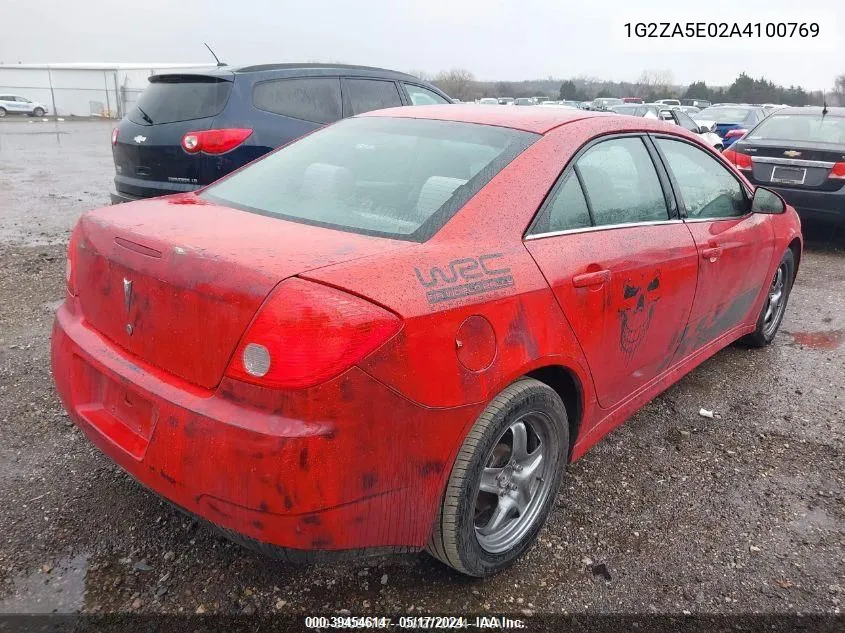 1G2ZA5E02A4100769 2010 Pontiac G6