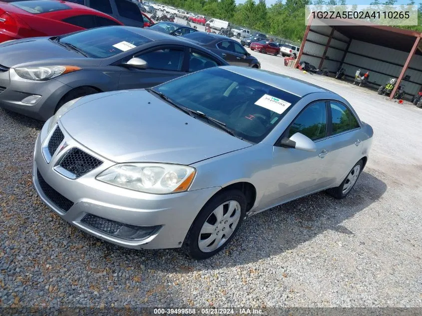 1G2ZA5E02A4110265 2010 Pontiac G6