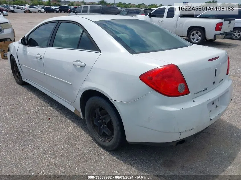 1G2ZA5E01A4108183 2010 Pontiac G6