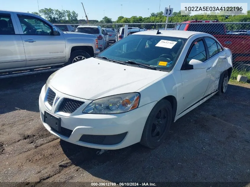 2010 Pontiac G6 VIN: 1G2ZA5E03A4122196 Lot: 39612769