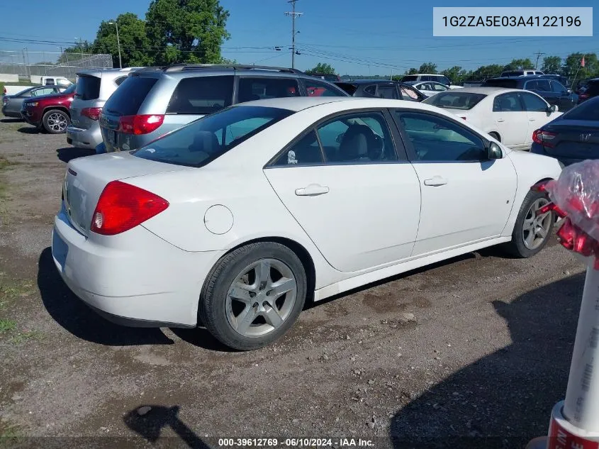 2010 Pontiac G6 VIN: 1G2ZA5E03A4122196 Lot: 39612769