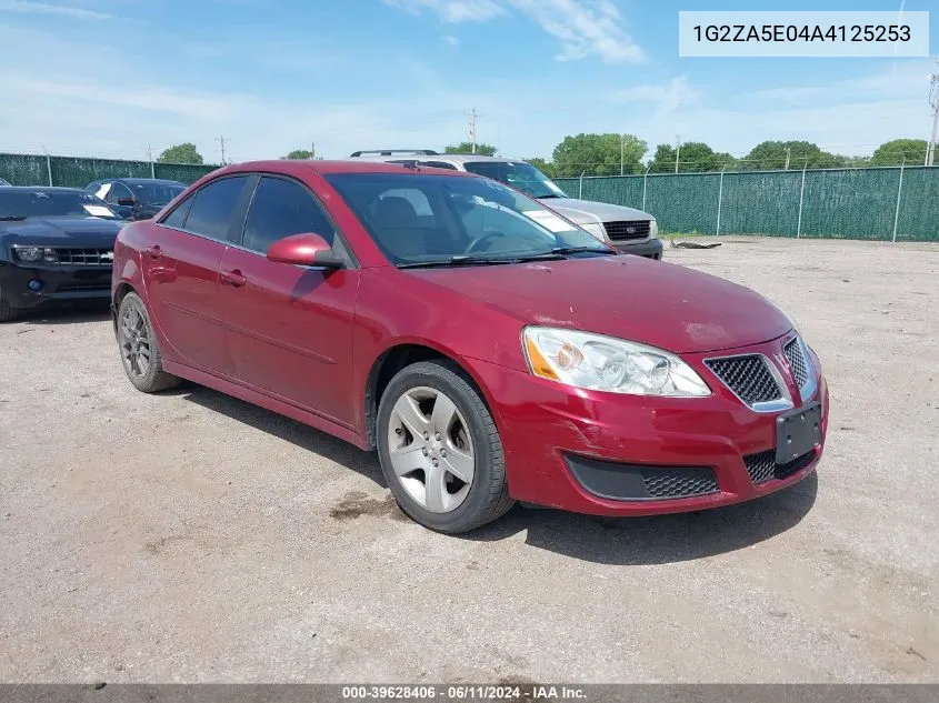 2010 Pontiac G6 VIN: 1G2ZA5E04A4125253 Lot: 39628406