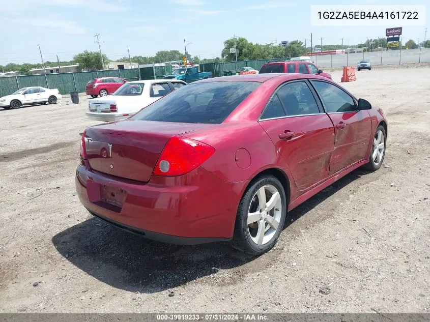 1G2ZA5EB4A4161722 2010 Pontiac G6