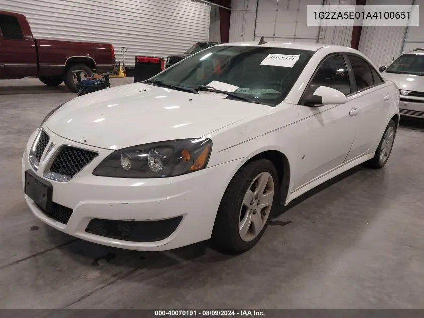 1G2ZA5E01A4100651 2010 Pontiac G6