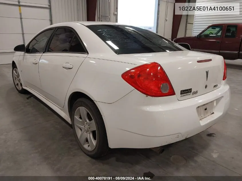 2010 Pontiac G6 VIN: 1G2ZA5E01A4100651 Lot: 40070191