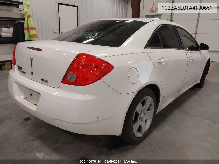 1G2ZA5E01A4100651 2010 Pontiac G6