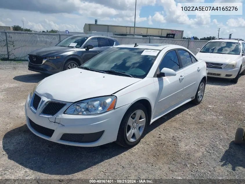 2010 Pontiac G6 VIN: 1G2ZA5E07A4165276 Lot: 40167401