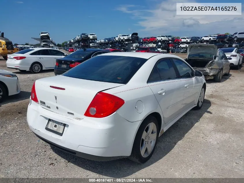 2010 Pontiac G6 VIN: 1G2ZA5E07A4165276 Lot: 40167401