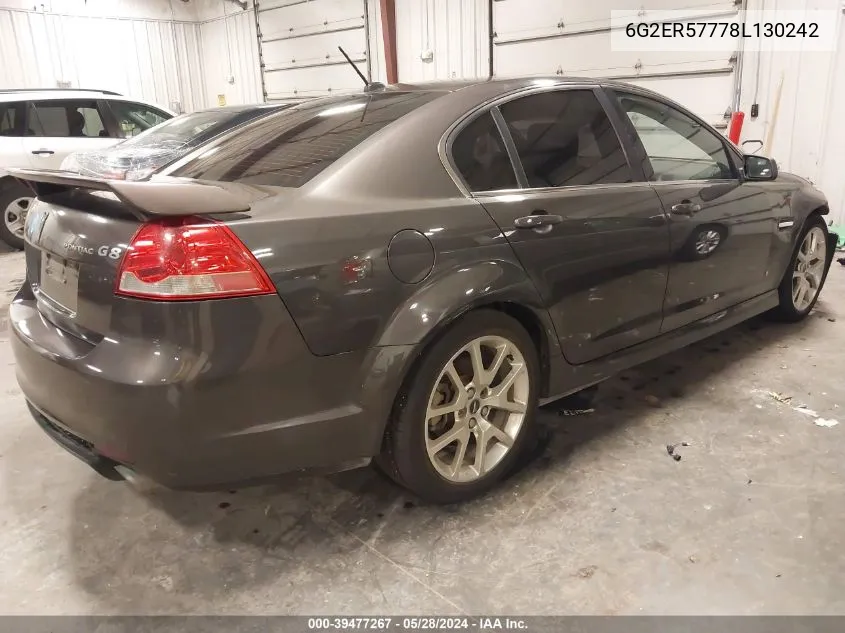 6G2ER57778L130242 2008 Pontiac G8