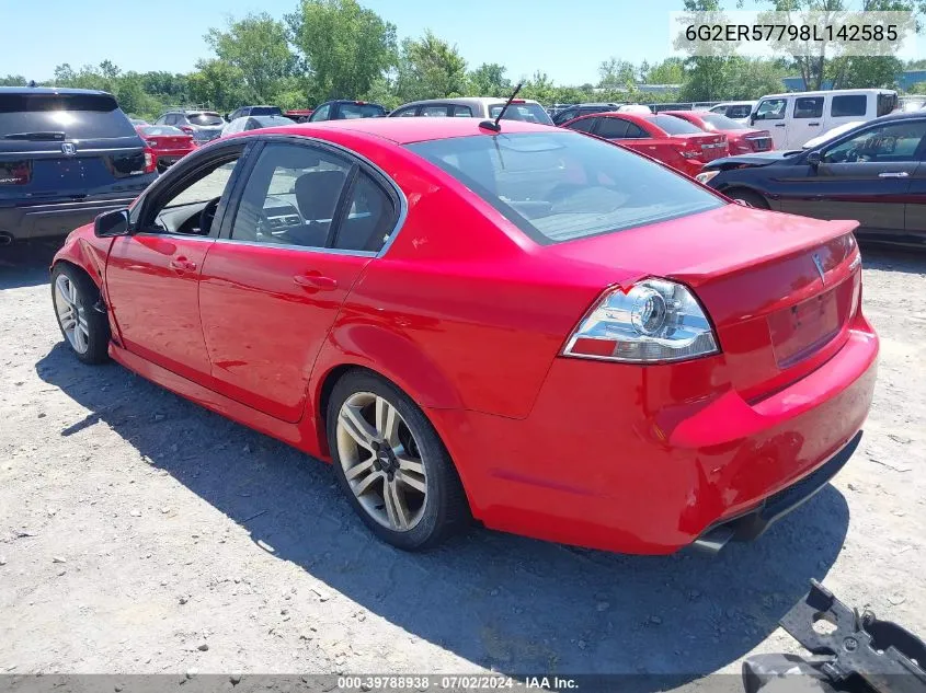 2008 Pontiac G8 VIN: 6G2ER57798L142585 Lot: 39788938