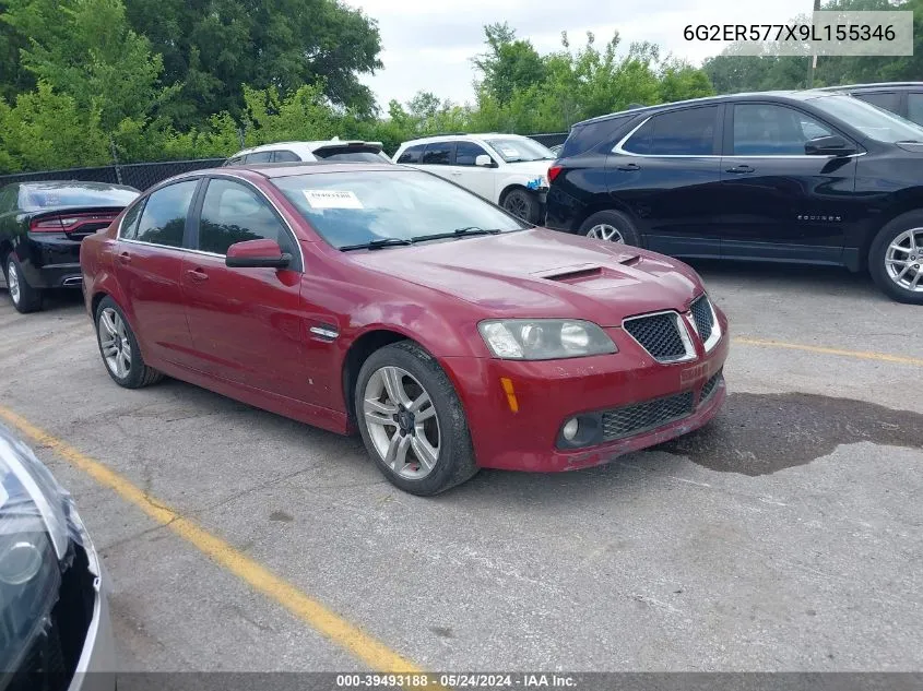 2009 Pontiac G8 VIN: 6G2ER577X9L155346 Lot: 39493188