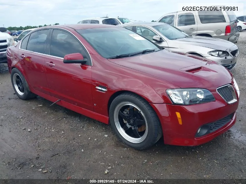 2009 Pontiac G8 Gt VIN: 6G2EC57Y09L199981 Lot: 39929145