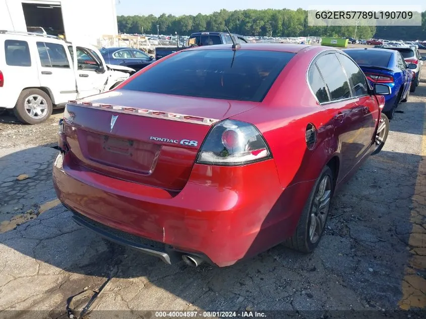 6G2ER57789L190709 2009 Pontiac G8