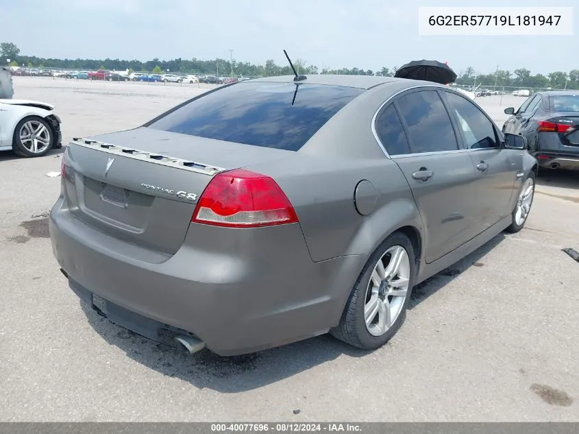 6G2ER57719L181947 2009 Pontiac G8