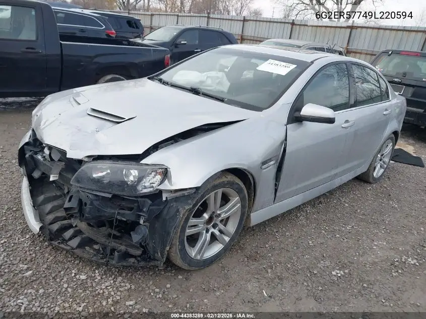 2009 Pontiac G8 VIN: 6G2ER57749L220594 Lot: 44383289
