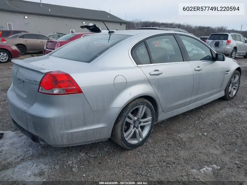 2009 Pontiac G8 VIN: 6G2ER57749L220594 Lot: 44383289