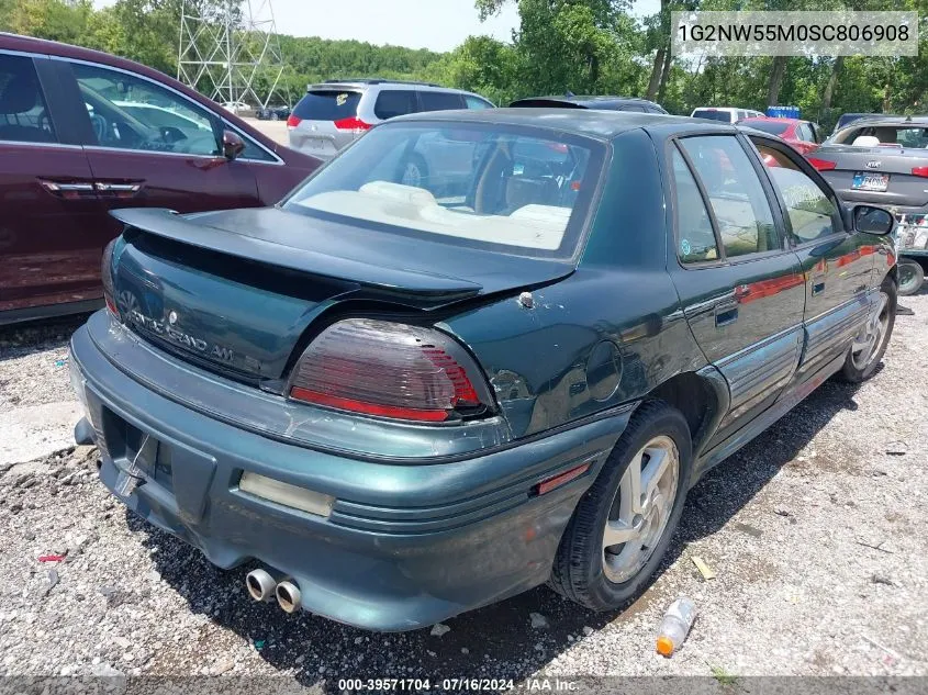 1995 Pontiac Grand Am Gt VIN: 1G2NW55M0SC806908 Lot: 39571704