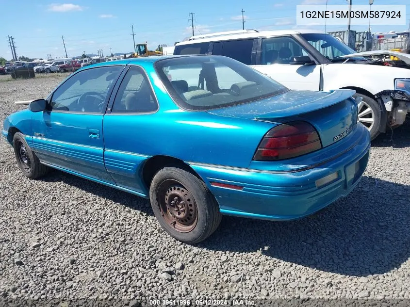 1995 Pontiac Grand Am Se VIN: 1G2NE15M0SM587924 Lot: 39611996