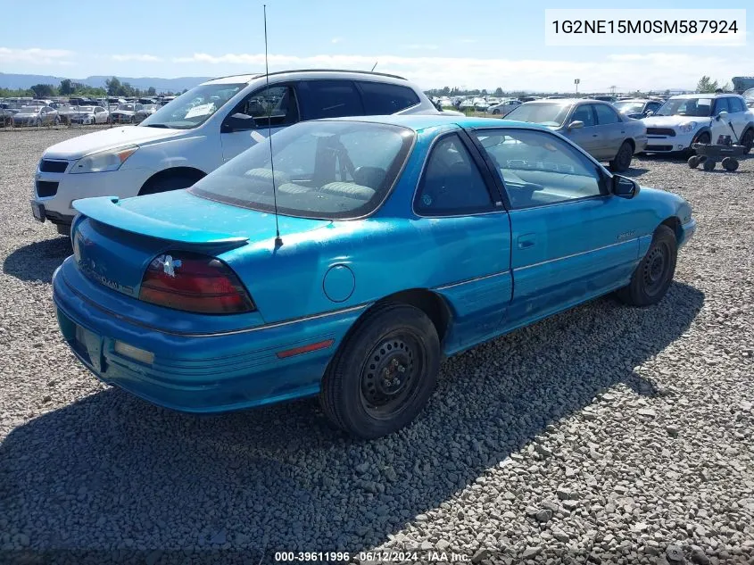 1995 Pontiac Grand Am Se VIN: 1G2NE15M0SM587924 Lot: 39611996