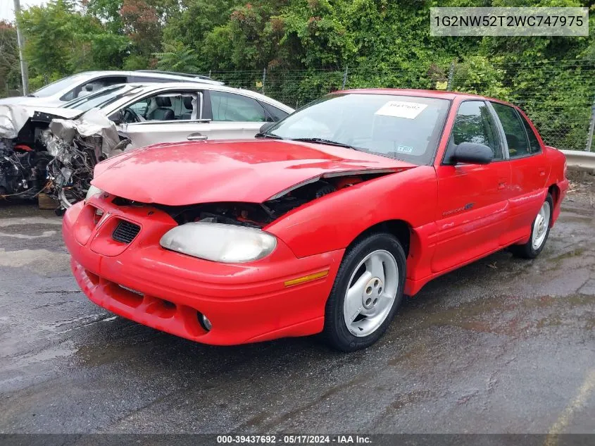 1998 Pontiac Grand Am Gt VIN: 1G2NW52T2WC747975 Lot: 39437692