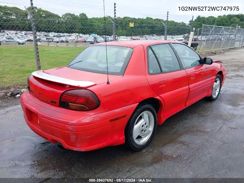 1998 Pontiac Grand Am Gt VIN: 1G2NW52T2WC747975 Lot: 39437692