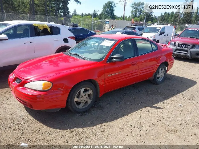 1999 Pontiac Grand Am Se1 VIN: 1G2NE52E9XC511071 Lot: 39429681