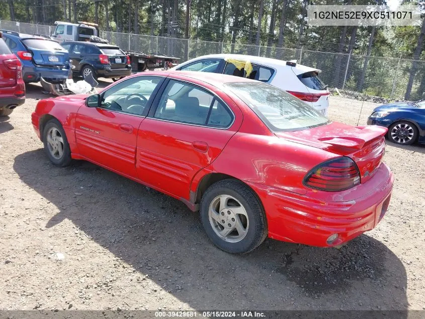 1G2NE52E9XC511071 1999 Pontiac Grand Am Se1