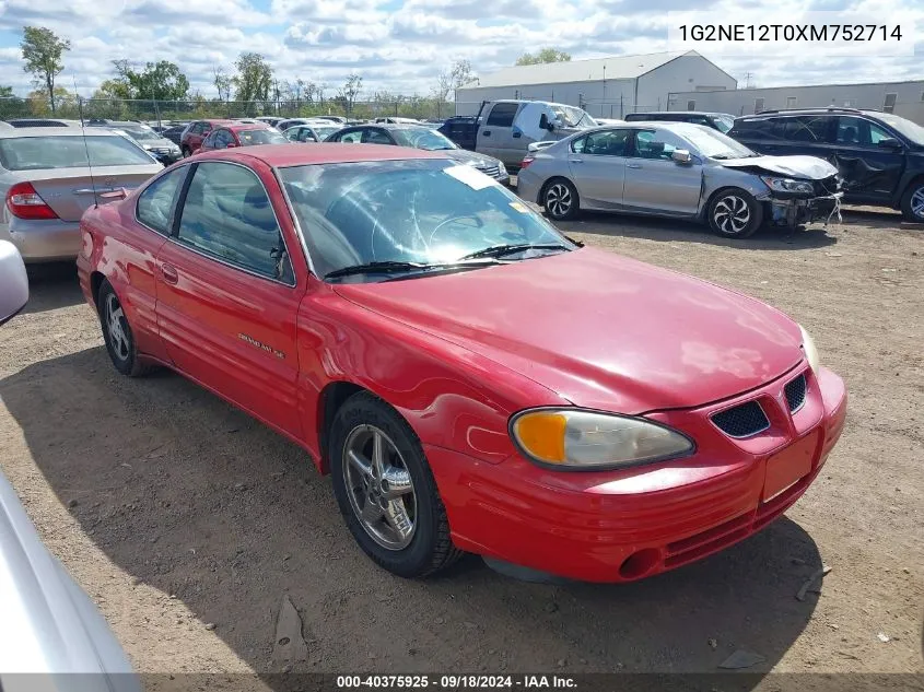 1999 Pontiac Grand Am Se1 VIN: 1G2NE12T0XM752714 Lot: 40375925