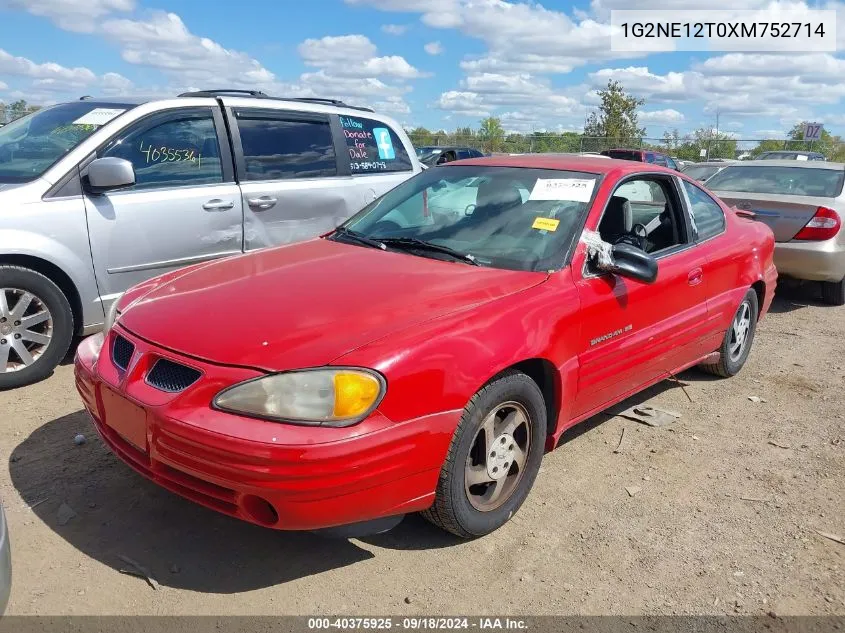 1G2NE12T0XM752714 1999 Pontiac Grand Am Se1