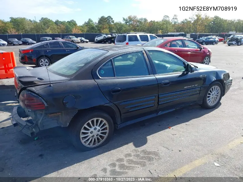 2000 Pontiac Grand Am Se1 VIN: 1G2NF52E8YM708919 Lot: 37910383