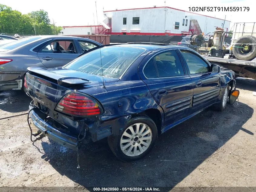 2001 Pontiac Grand Am Se1 VIN: 1G2NF52T91M559179 Lot: 39428560