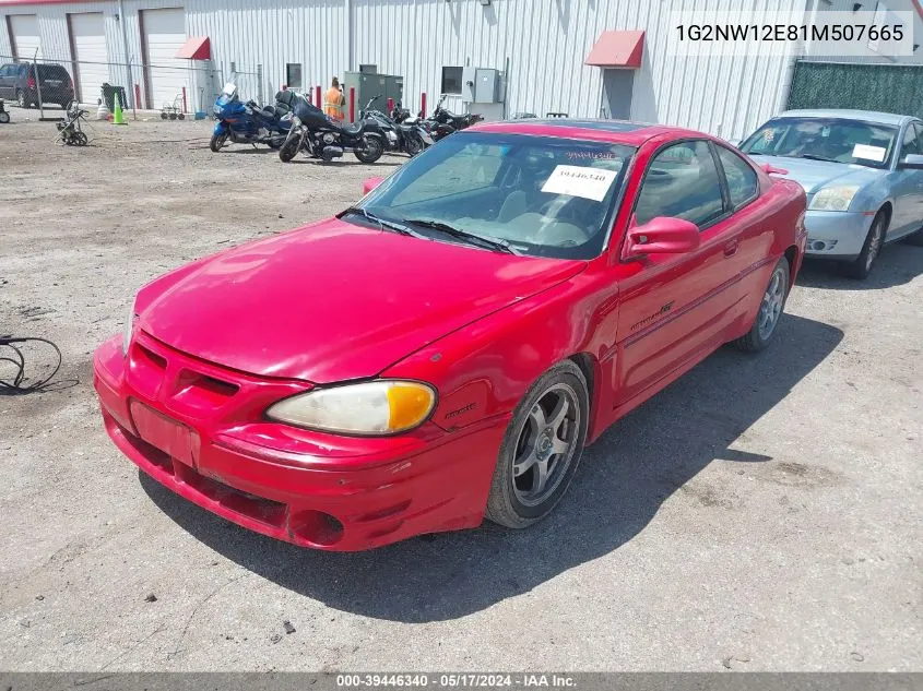 2001 Pontiac Grand Am Gt VIN: 1G2NW12E81M507665 Lot: 39446340