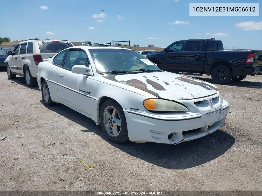 2001 Pontiac Grand Am Gt1 VIN: 1G2NV12E31M566612 Lot: 39462212