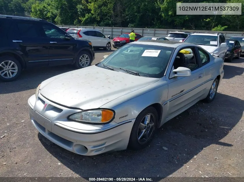 1G2NW12E41M537309 2001 Pontiac Grand Am Gt