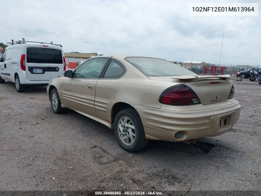 2001 Pontiac Grand Am Se1 VIN: 1G2NF12E01M613964 Lot: 39496968