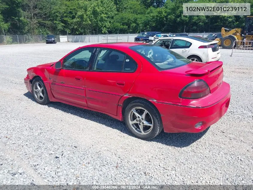 2001 Pontiac Grand Am Gt VIN: 1G2NW52E01C239112 Lot: 39548366