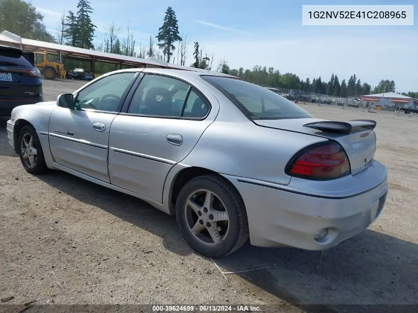 2001 Pontiac Grand Am Gt1 VIN: 1G2NV52E41C208965 Lot: 39624699