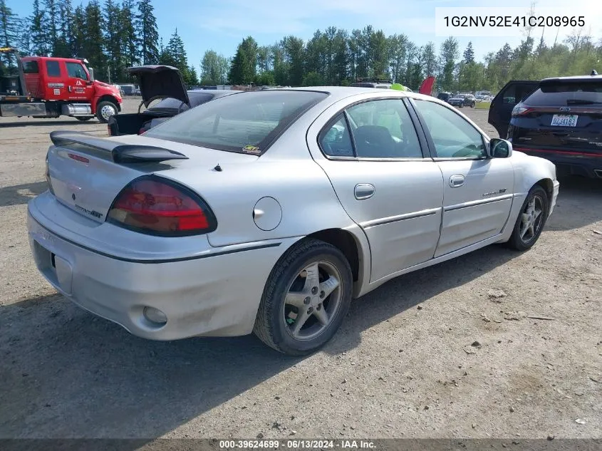 2001 Pontiac Grand Am Gt1 VIN: 1G2NV52E41C208965 Lot: 39624699