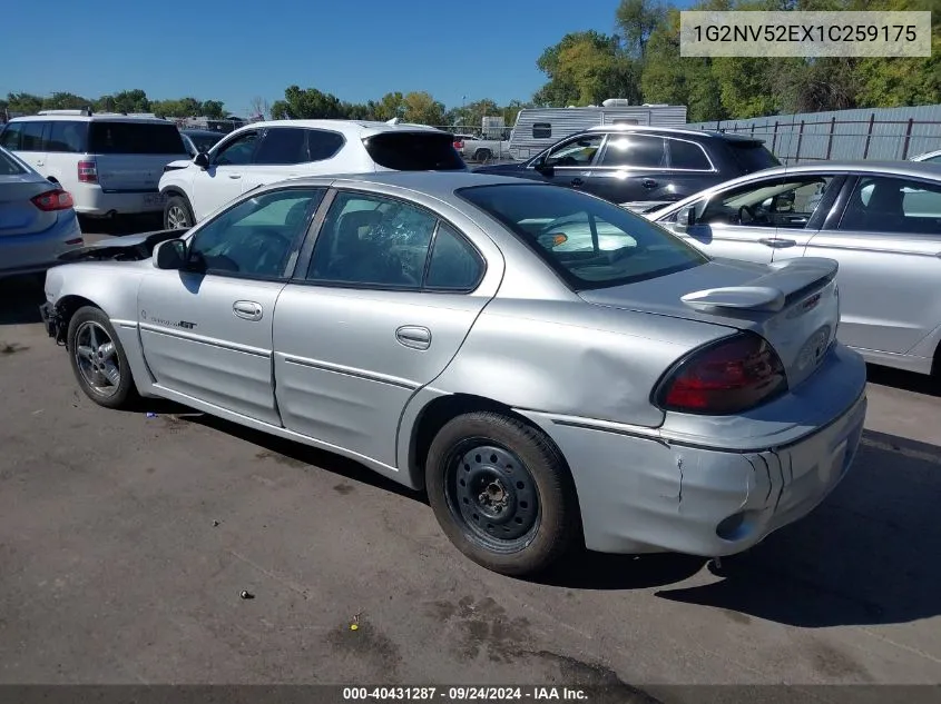 1G2NV52EX1C259175 2001 Pontiac Grand Am Gt1