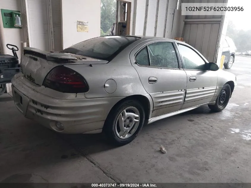 2002 Pontiac Grand Am Se1 VIN: 1G2NF52F62C303956 Lot: 40373747