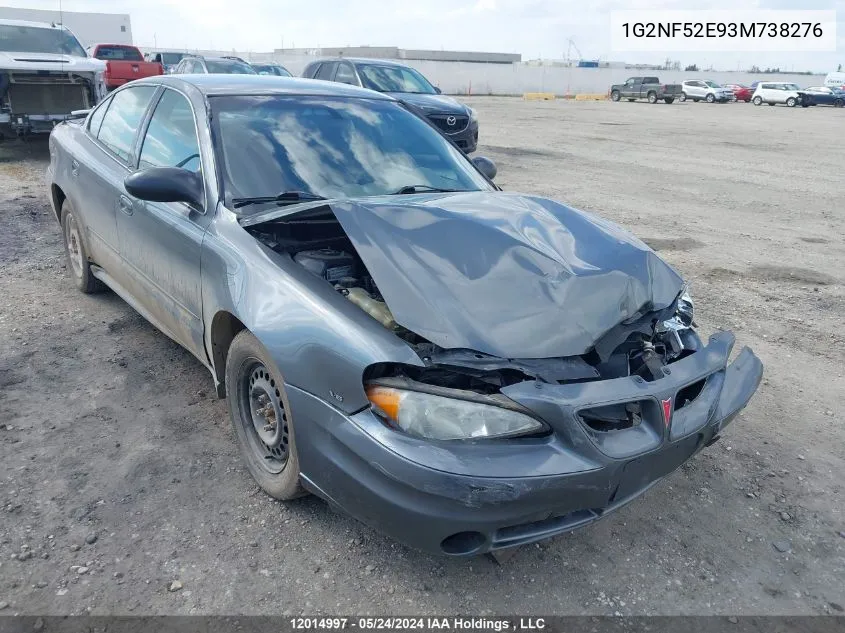 2003 Pontiac Grand Am VIN: 1G2NF52E93M738276 Lot: 12014997