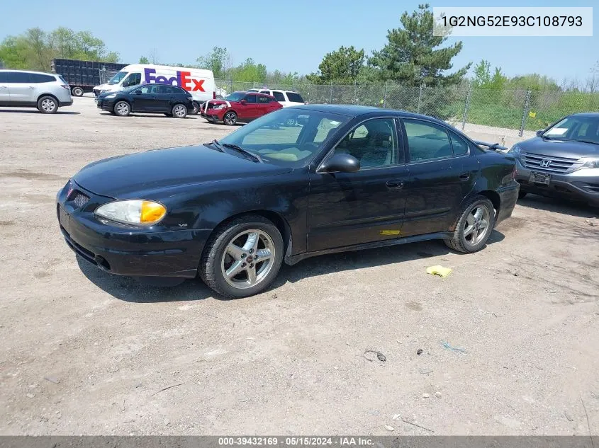 1G2NG52E93C108793 2003 Pontiac Grand Am Se2