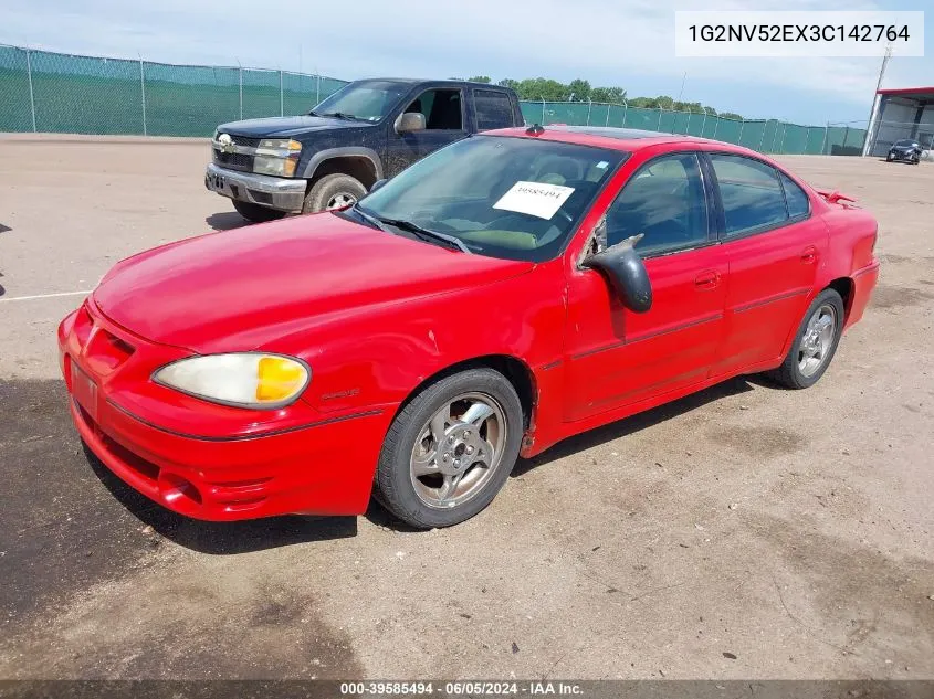 2003 Pontiac Grand Am Gt1 VIN: 1G2NV52EX3C142764 Lot: 39585494