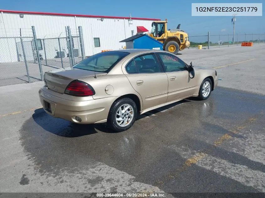 2003 Pontiac Grand Am Se1 VIN: 1G2NF52E23C251779 Lot: 39644604