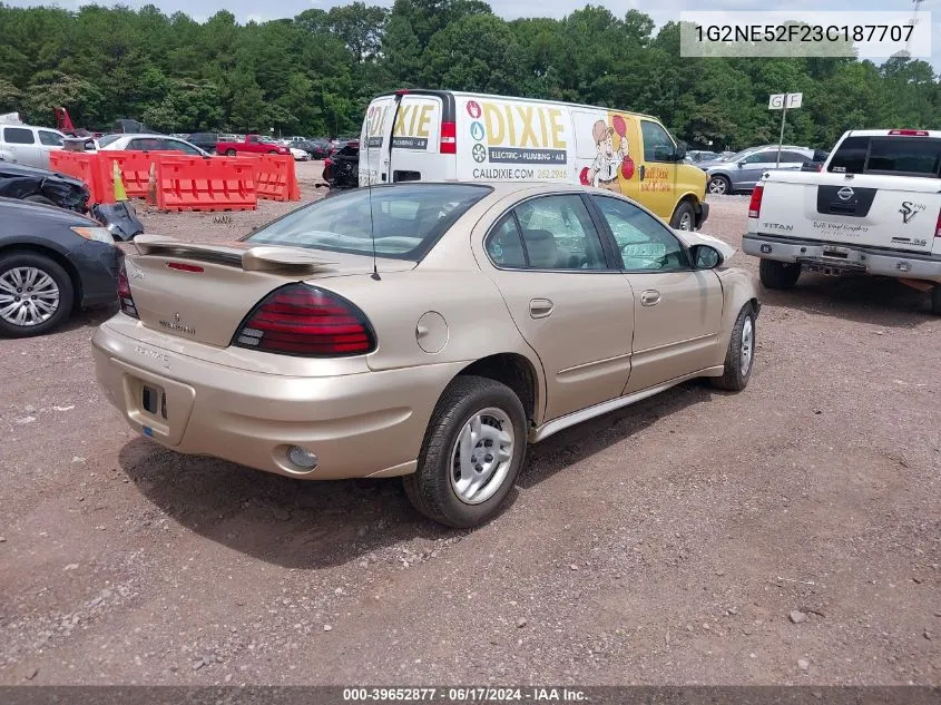 2003 Pontiac Grand Am Se VIN: 1G2NE52F23C187707 Lot: 39652877