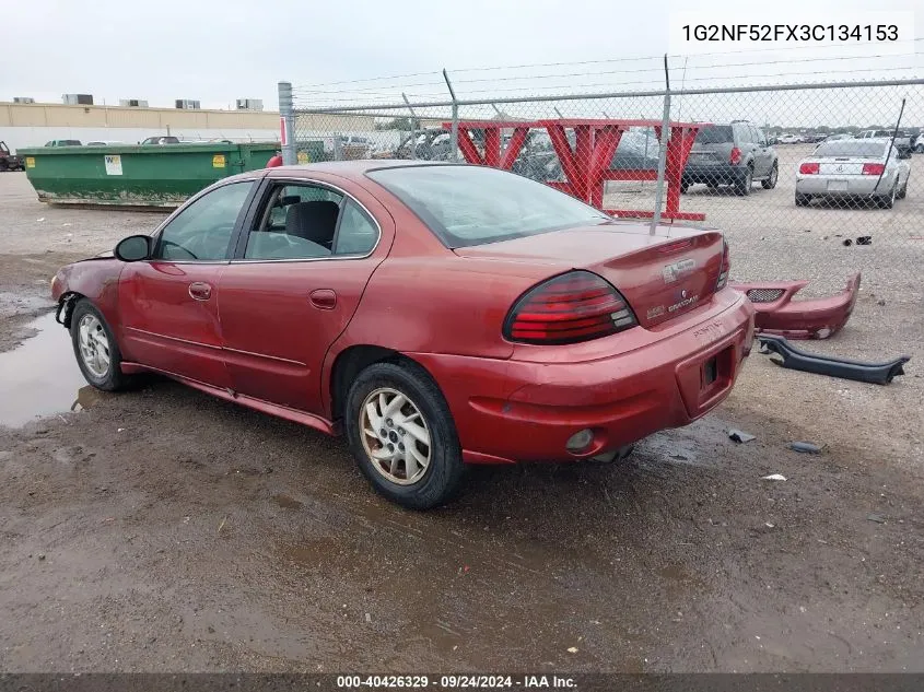 1G2NF52FX3C134153 2003 Pontiac Grand Am Se1