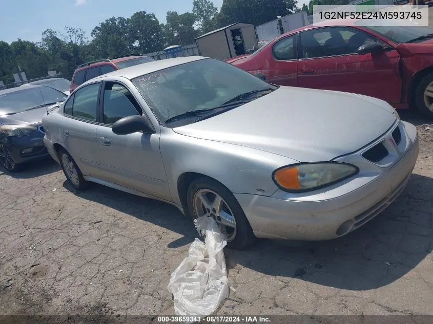 2004 Pontiac Grand Am Se1 VIN: 1G2NF52E24M593745 Lot: 39659343